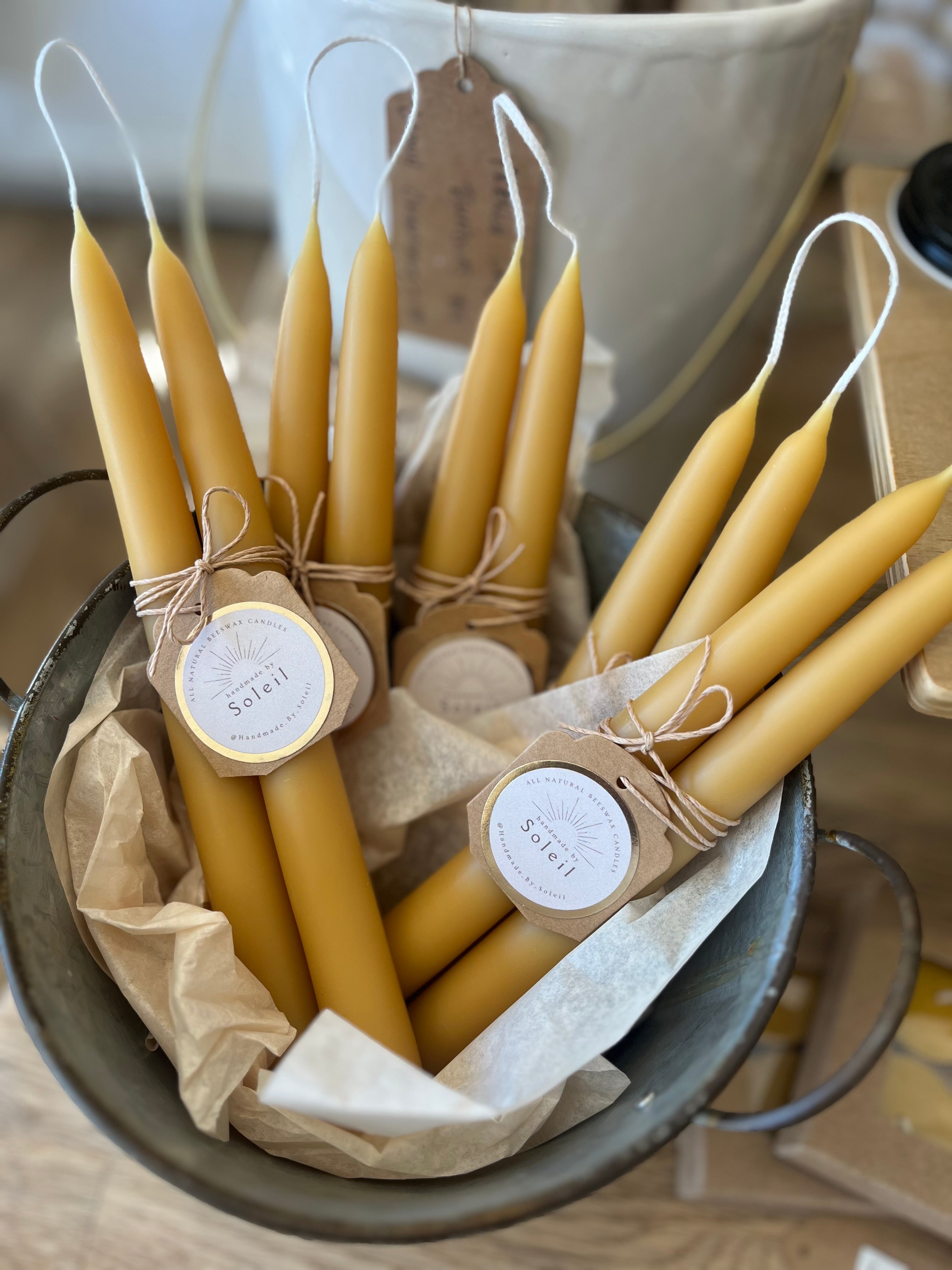 Hand-Dipped Beeswax Candles