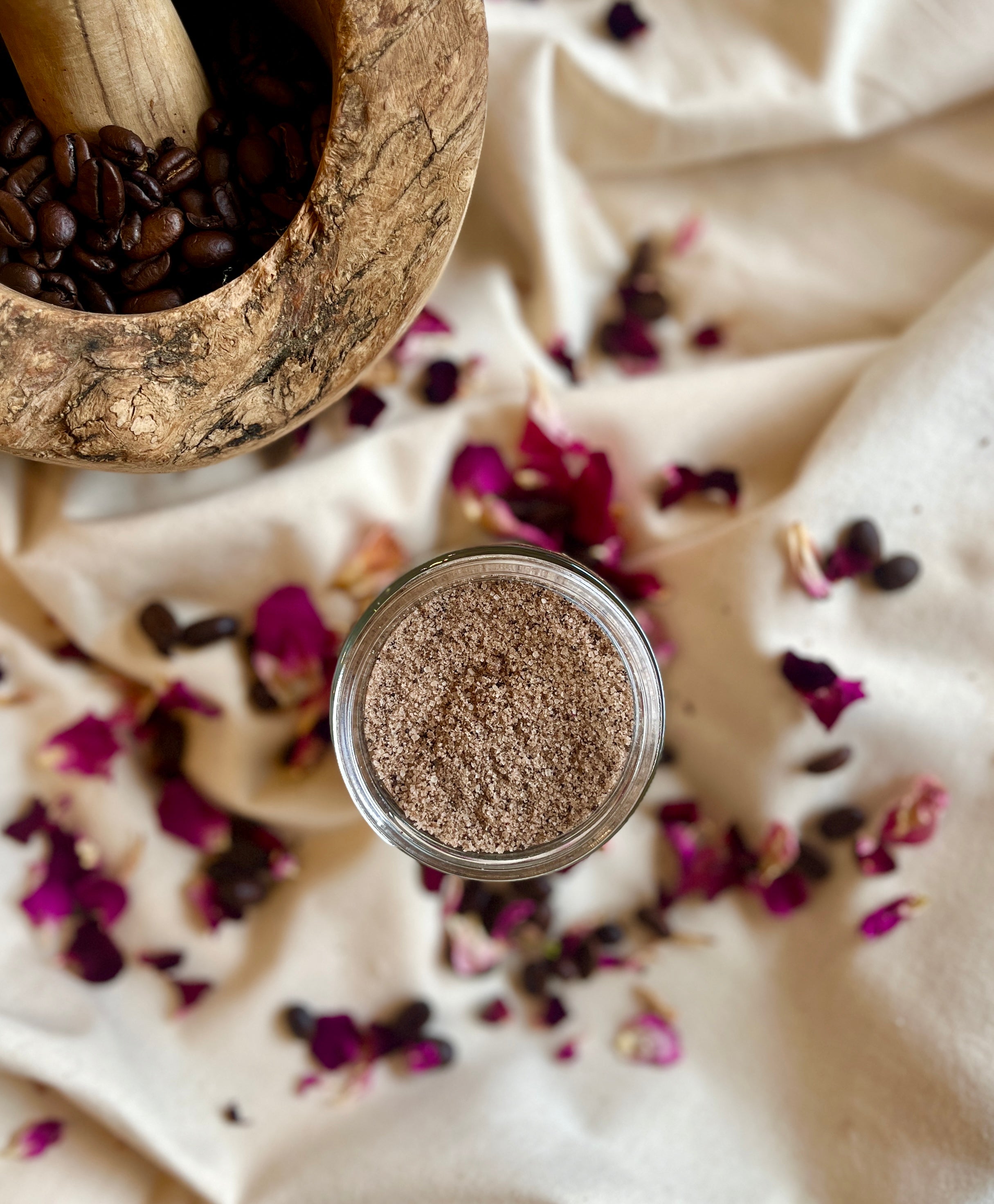 Coffee, Rose & Vanilla Bean Scrub