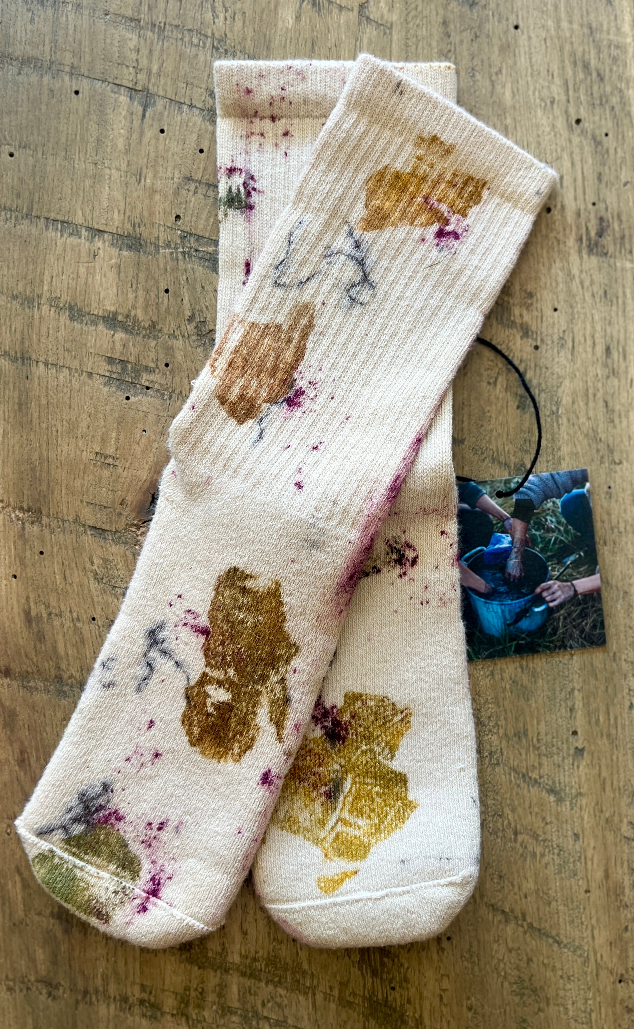 Organic Cotton Cozy Socks - Naturally Dyed {East of Pine}