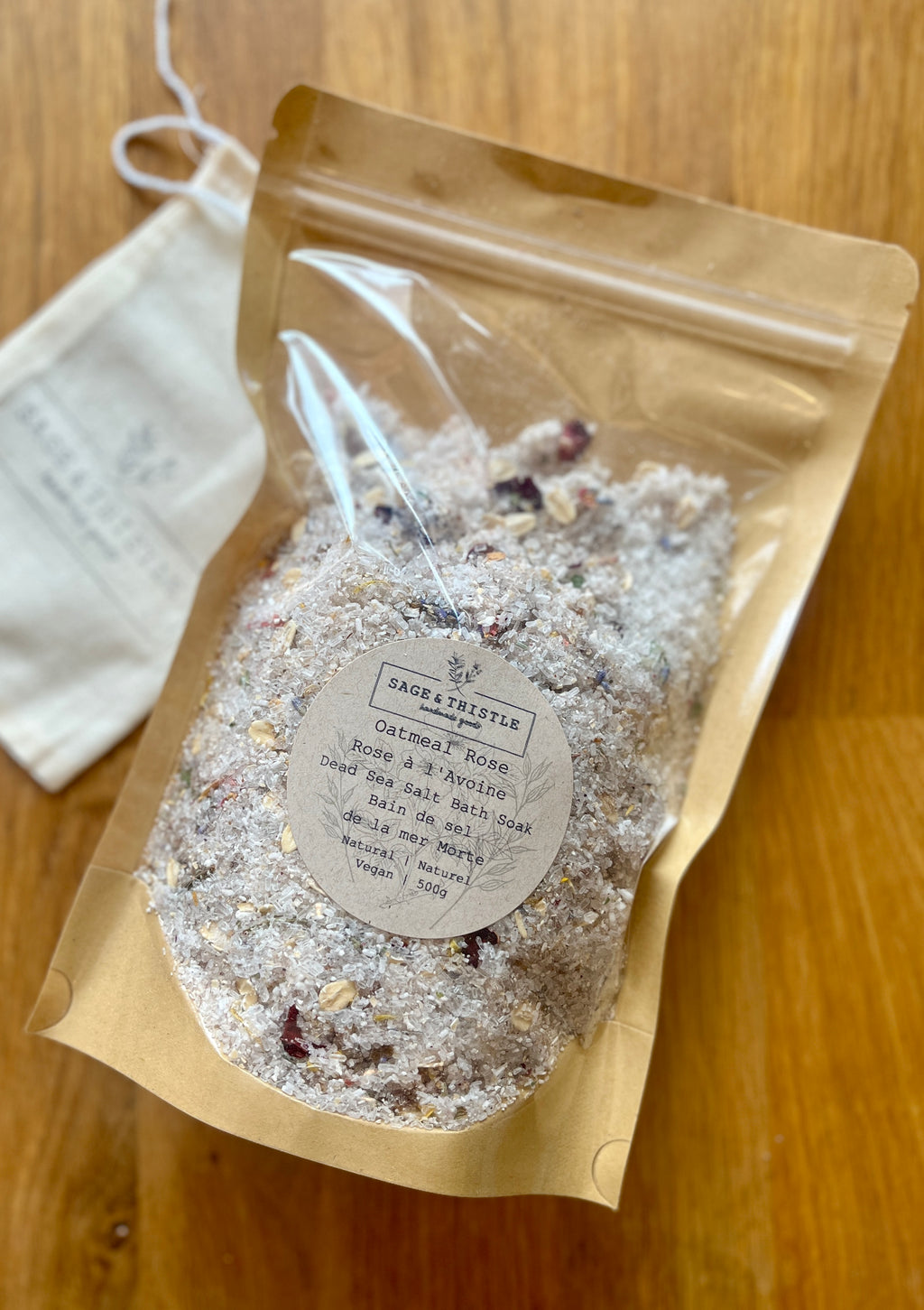 Oatmeal Rose | Dead Sea Salt Soak {Unscented}