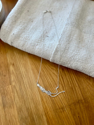 Sterling Silver Etched Animal Necklace